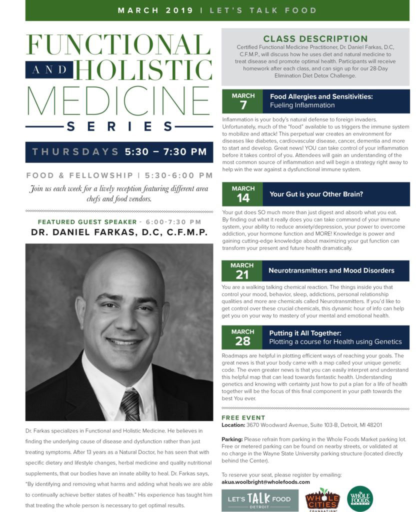 Dr. Farkas on a Wholes Foods flyer